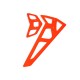 Fusuno Neon Orange Fiberglass Horizontal/Vertical Fins Trex 500